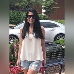 LOFT Women's Cream Satin Camisole